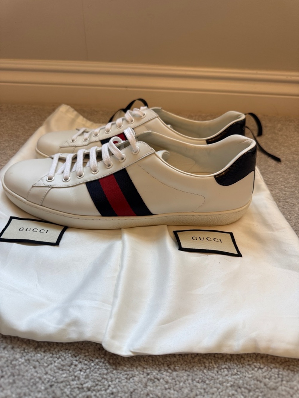 Men’s Gucci Ace Sneaker size 12 - Picture 2 of 7